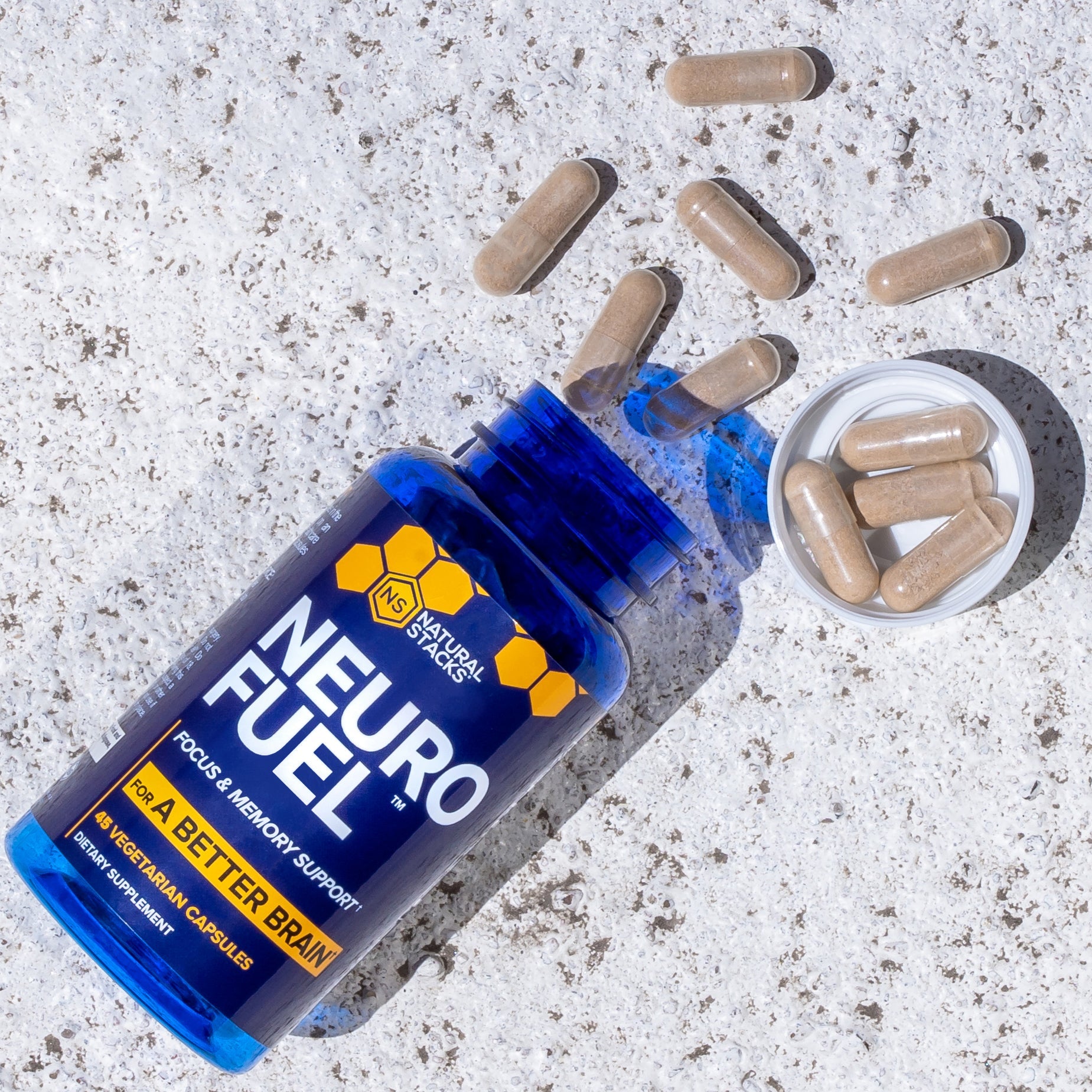 Neurofuel bottle flat lay